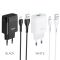 Мережевий зарядний пристрій з кабелем HOCO C72Q Glorious single port QC3.0 charger set(Micro) 18W White (6931474732538)