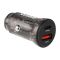Зарядное устройство для авто Brevia ePower DualCharge 45W USB-C и USB-A прозрачный черный (46145CAB)
