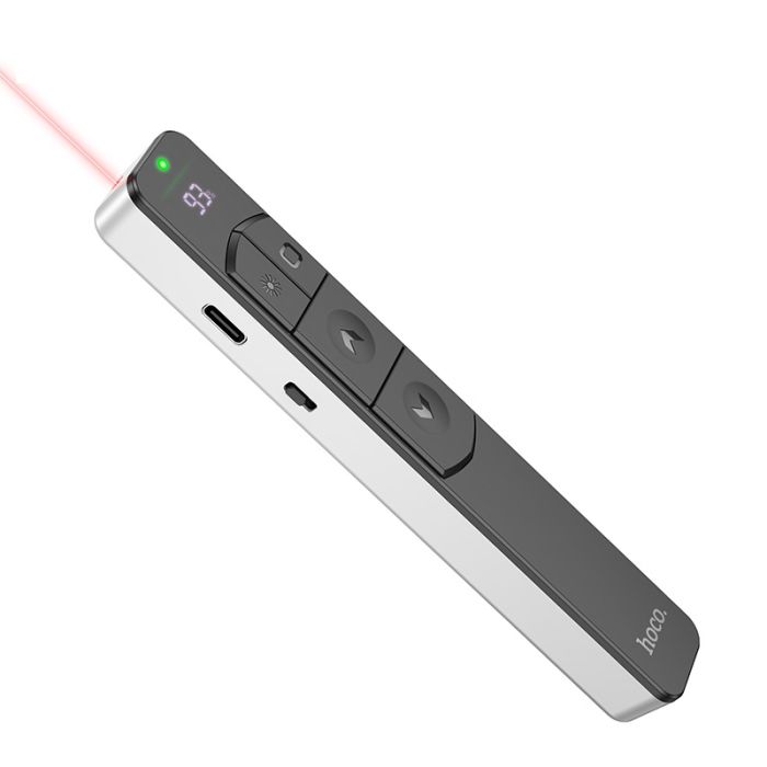 Лазерна указка HOCO GM202 Smart PPT page turning pen Silver (6942007634618)