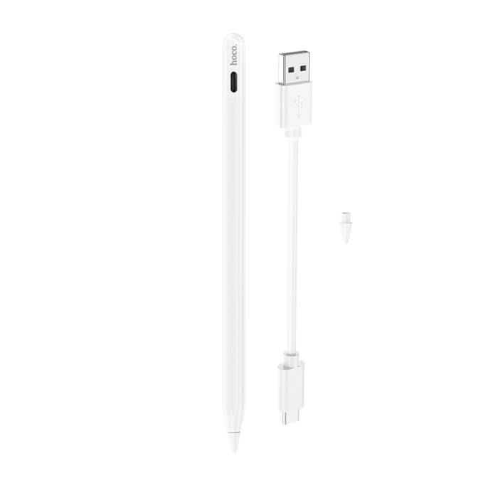 Стилус HOCO GM112 Intelligent anti-lost active capacitive pen with digital display pad dedicated White (6942007634588)