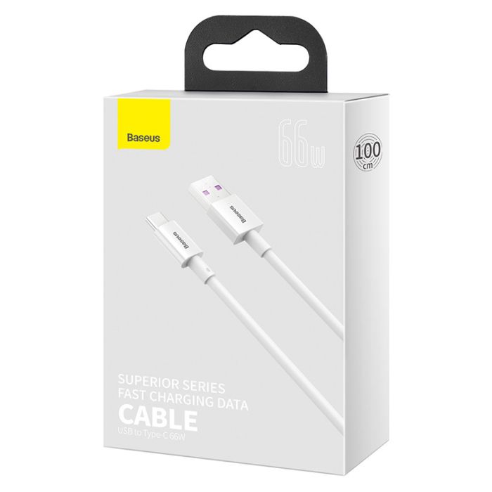Кабель Baseus Superior Series USB to Type-C 66W 1m White (CATYS-02)