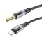 Аудіокабель BOROFONE BL19 iP to 3.5mm male, TPE, 1m, Black (6941991108327)