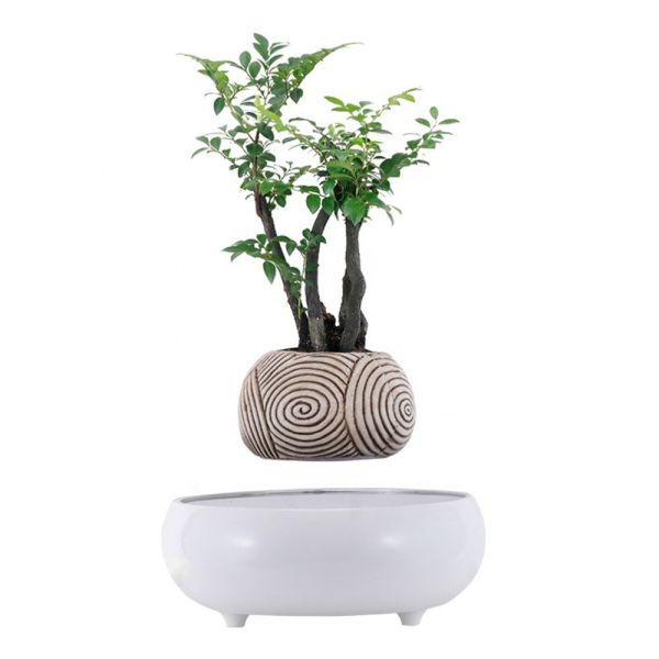 Магнітний левітаційний горщик для рослин HCNT Magnetic Levitating Pot M5B-PW-T White (M005B-PW-T)