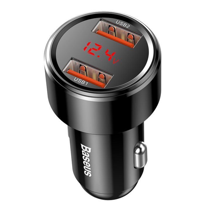 Автомобільний зарядний пристрій Baseus Magic Series Dual QC Digital Display 45W Black (CCMLC20A-01)