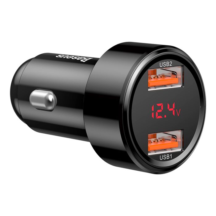 Автомобільний зарядний пристрій Baseus Magic Series Dual QC Digital Display 45W Black (CCMLC20A-01)