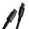 Кабель Baseus Tungsten Gold Fast Charging Data Cable Type-C to Type-C 100W 1m Black (CATWJ-01)