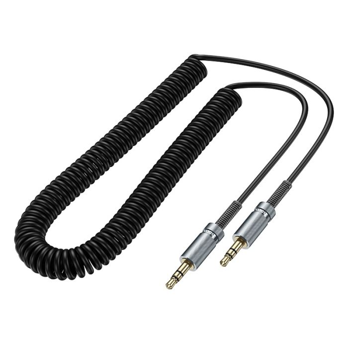 Аудiокабель HOCO UPA31 3.5mm male to 3.5mm male, TPU, 3m, Black (6942007631235)