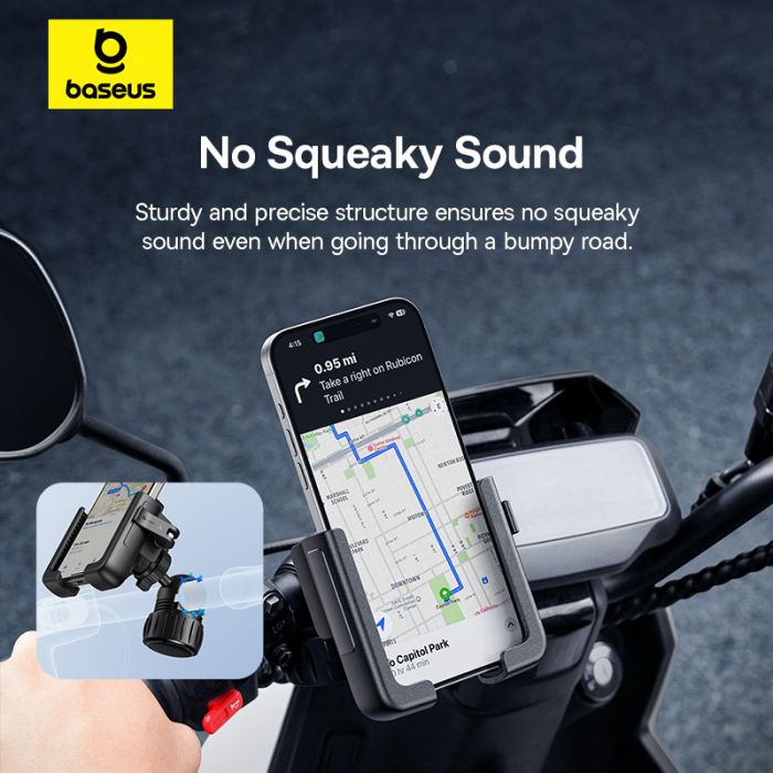 Велотримач для телефона Baseus GoTrip Series Bike Phone Mount Cluster Black (C40572301111-00)