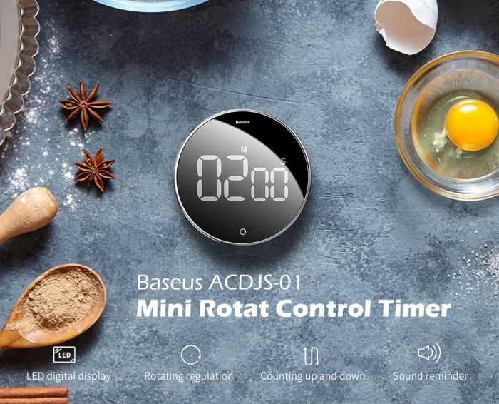 Таймер Baseus heyo rotation countdown timer Black (ACDJS-01)