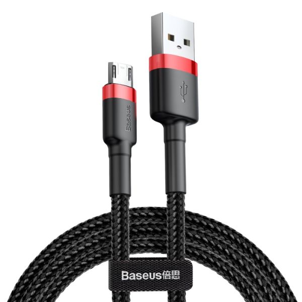 Кабель Baseus cafule Cable USB For Micro 2A 3m Red+Black (CAMKLF-H91)