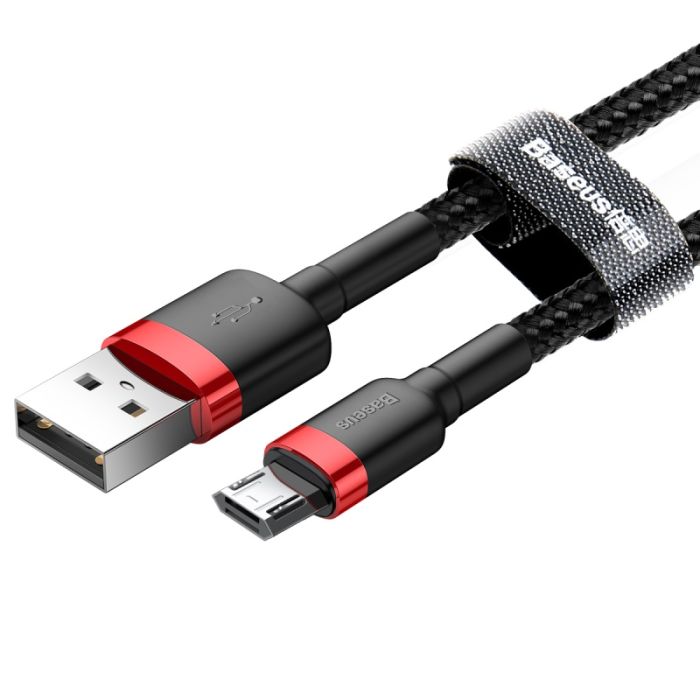 Кабель Baseus cafule Cable USB For Micro 2A 3m Red+Black (CAMKLF-H91)