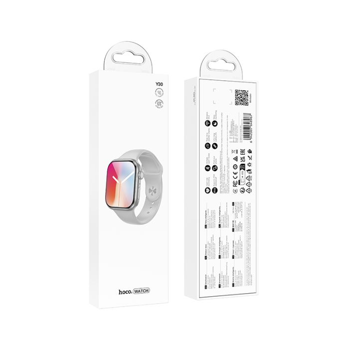 Смарт-годинник HOCO Y30 50mm. 230 mAh. IP67 Smart sports watch(call version) Silver (6942007648967)