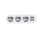 Автомобільний зарядний пристрій HOCO Z13 LCD one-pull-three car charger Silver (6957531050896)