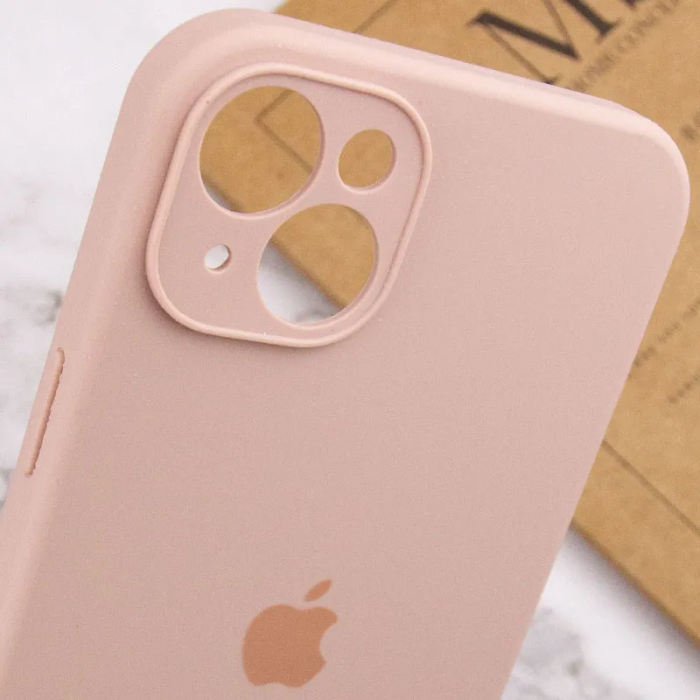 Чохол для смартфона Silicone Full Case AA Camera Protect for Apple iPhone 14 15,Pink Sand (FullAAi14-15)