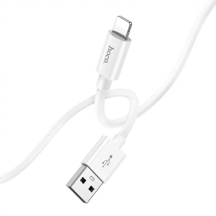 Кабель HOCO X87 Magic silicone charging data cable for iP White (6931474783202)