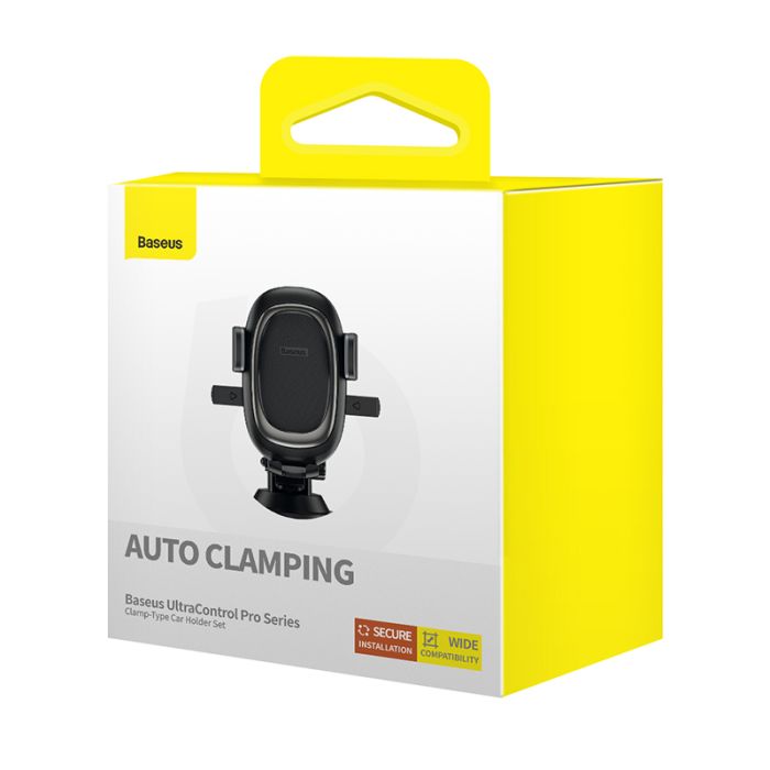 Автотримач для телефона Baseus UltraControl Pro Series Clamp-Type Car Holder Set Cluster Black (C40351600113-00)