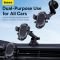 Автотримач для телефона Baseus UltraControl Pro Series Clamp-Type Car Holder Set Cluster Black (C40351600113-00)