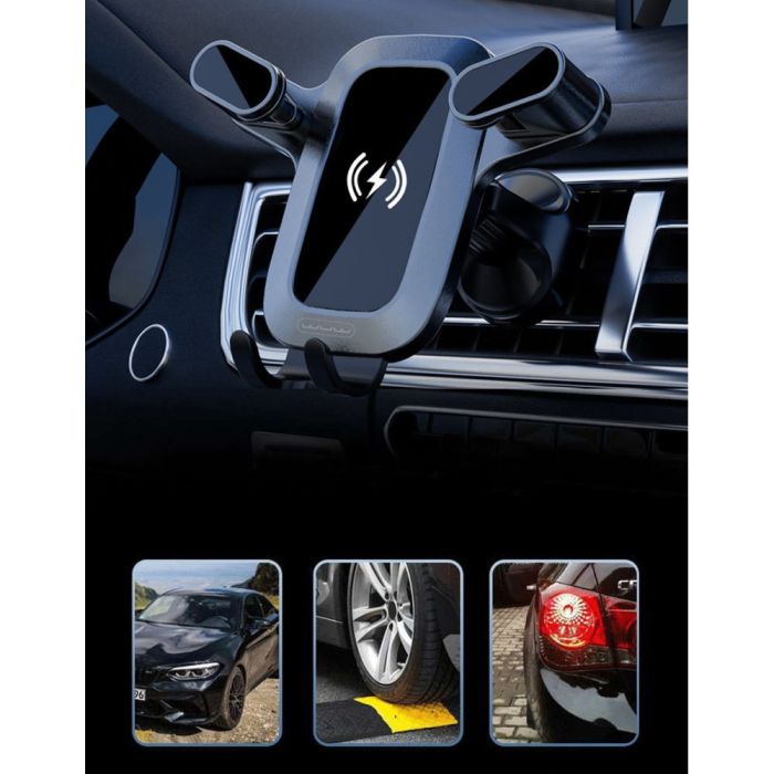 Автотримач для телефона з БЗП WUW-Z29 Black (6972573336258)