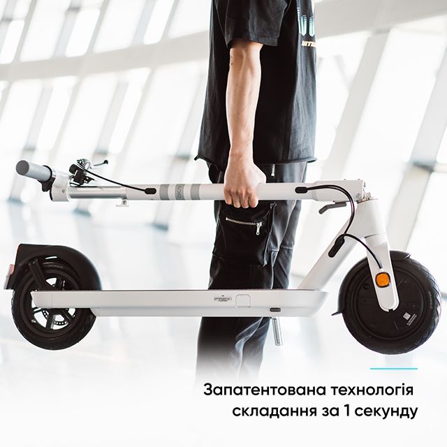 Електросамокат OKAI ES10-NEON Lite White 9", 300(600)W, 7.8Ah, 30km, 25km\h, 20%, NFC, App, 15kg (ES10-W)