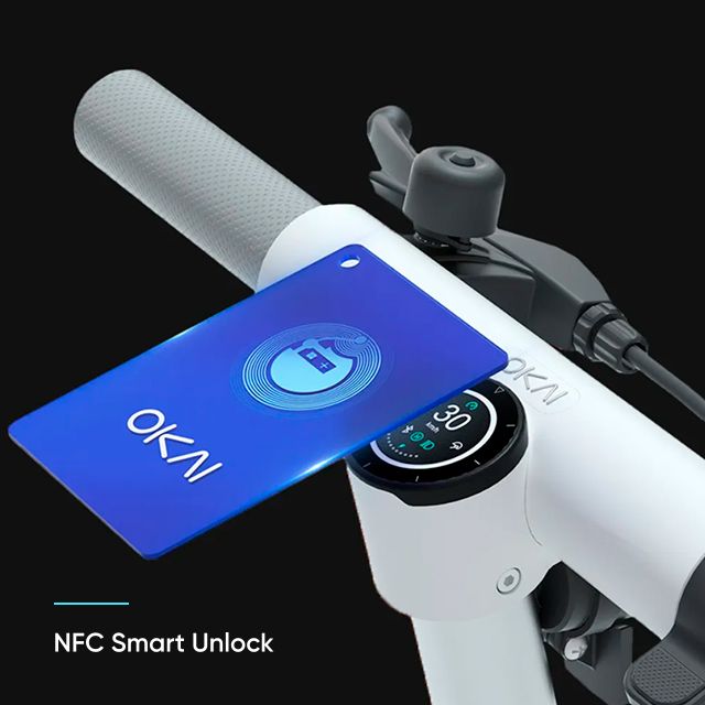 Електросамокат OKAI ES10-NEON Lite White 9", 300(600)W, 7.8Ah, 30km, 25km\h, 20%, NFC, App, 15kg (ES10-W)