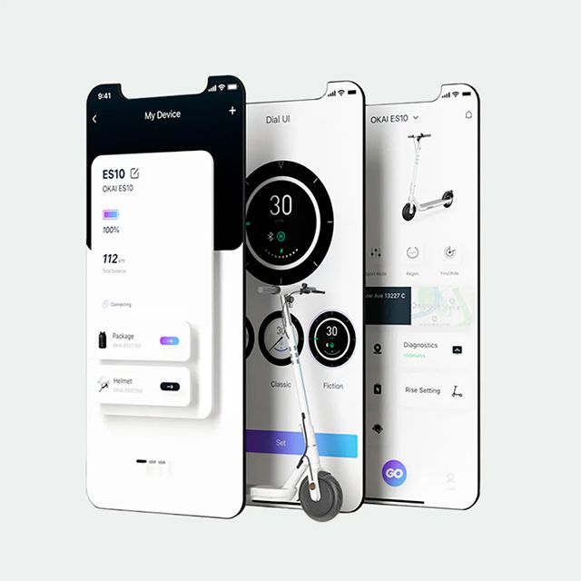 Електросамокат OKAI ES10-NEON Lite White 9", 300(600)W, 7.8Ah, 30km, 25km\h, 20%, NFC, App, 15kg (ES10-W)