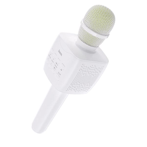 Портативна колонка-мікрофон HOCO BK5 Cantando karaoke microphone 5W White (6931474742292)