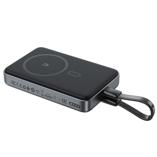Зовнішній акумулятор ACEFAST M10-10000 PD30W magnetic wireless charging power bank with cable Black (6974316283300)