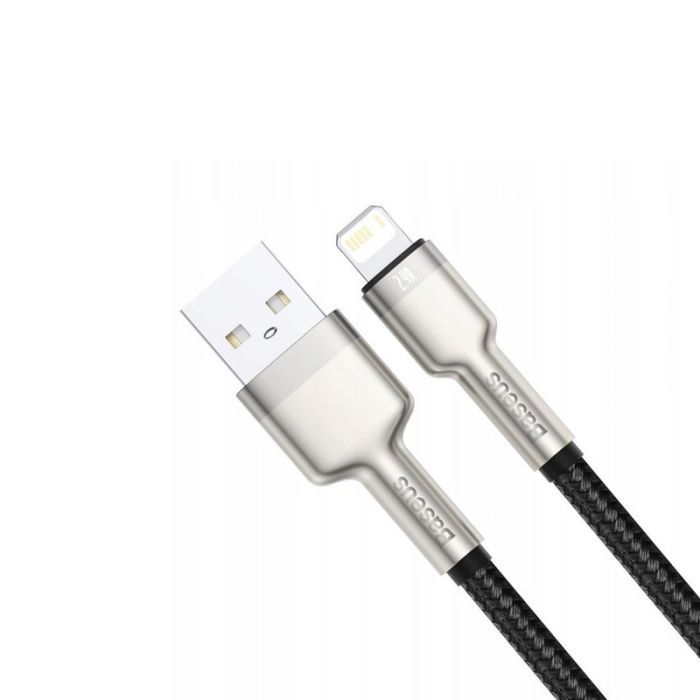 Кабель Baseus Cafule Series Metal Data Cable USB to IP 2.4A 1m Black (CALJK-A01)