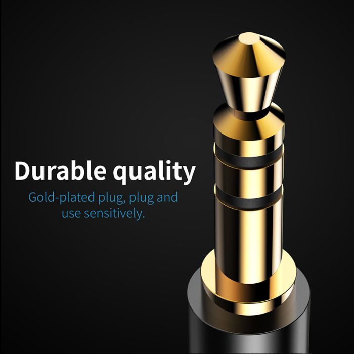 Аудіокабель Baseus Yiven Type-C male To 3.5 male, nylon braid, 1,2m, Black (CAM01-01)