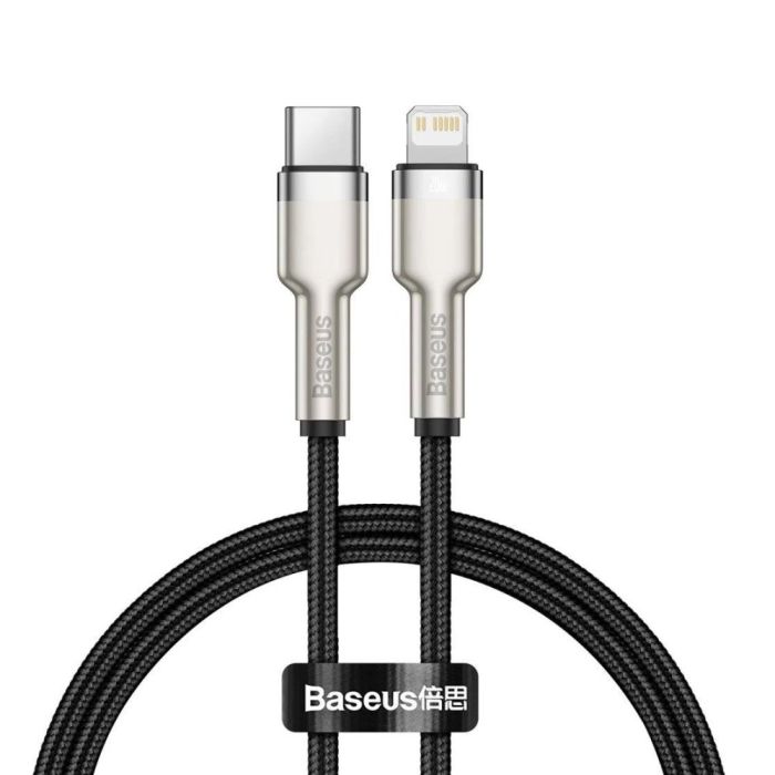 Кабель Baseus Cafule Series Metal Data Cable Type-C to iP PD 20W 1m Black (CATLJK-A01)
