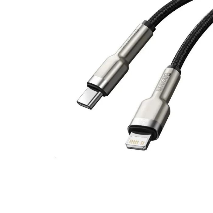 Кабель Baseus Cafule Series Metal Data Cable Type-C to iP PD 20W 1m Black (CATLJK-A01)