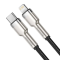 Кабель Baseus Cafule Series Metal Data Cable Type-C to iP PD 20W 1m Black (CATLJK-A01)