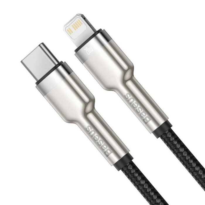 Кабель Baseus Cafule Series Metal Data Cable Type-C to iP PD 20W 1m Black (CATLJK-A01)
