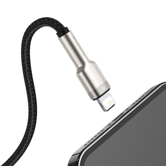 Кабель Baseus Cafule Series Metal Data Cable Type-C to iP PD 20W 1m Black (CATLJK-A01)