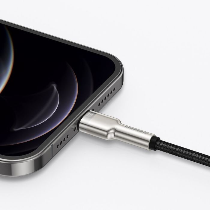 Кабель Baseus Cafule Series Metal Data Cable Type-C to iP PD 20W 1m Black (CATLJK-A01)