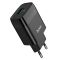 Мережевий зарядний пристрій HOCO C72Q Glorious single port QC3.0 charger 18W Black (6931474732507)