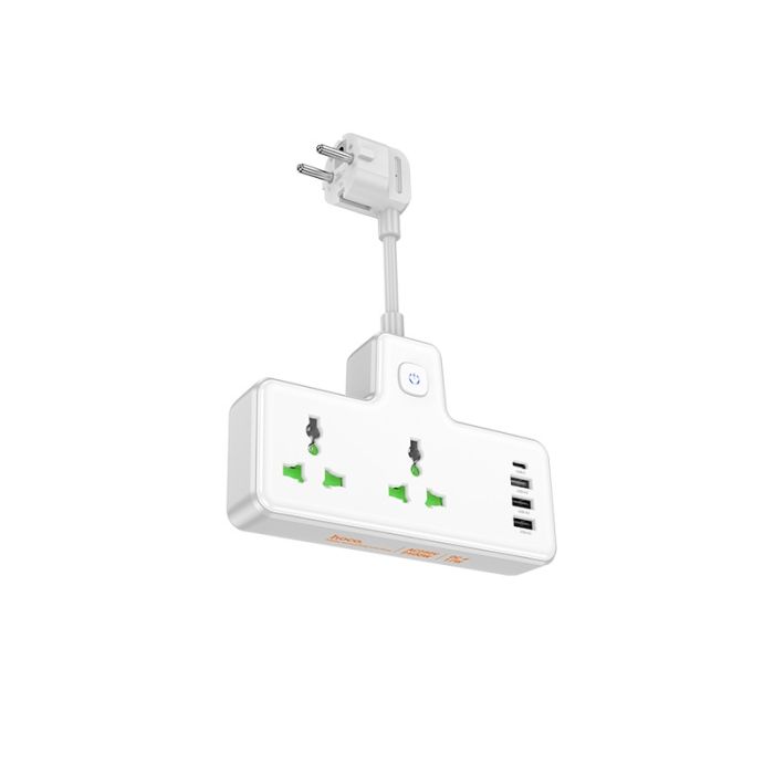 Мережевий подовжувач HOCO  AC11A Voyage 2-position expansion socket(1C3A) White (6942007607063)