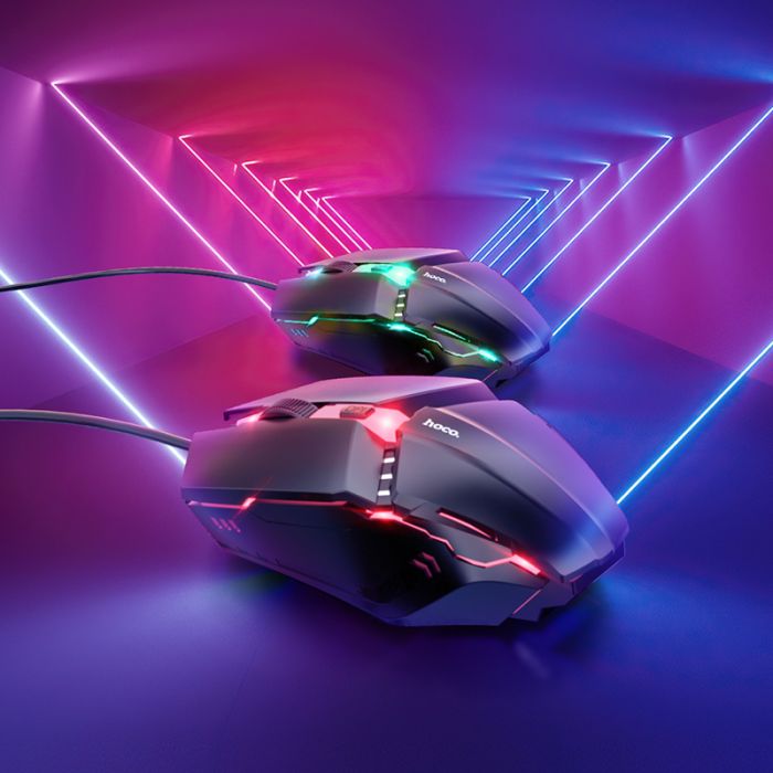 Миша + клавіатура HOCO GM18 Luminous gaming keyboard and mouse set Black (6931474783684)