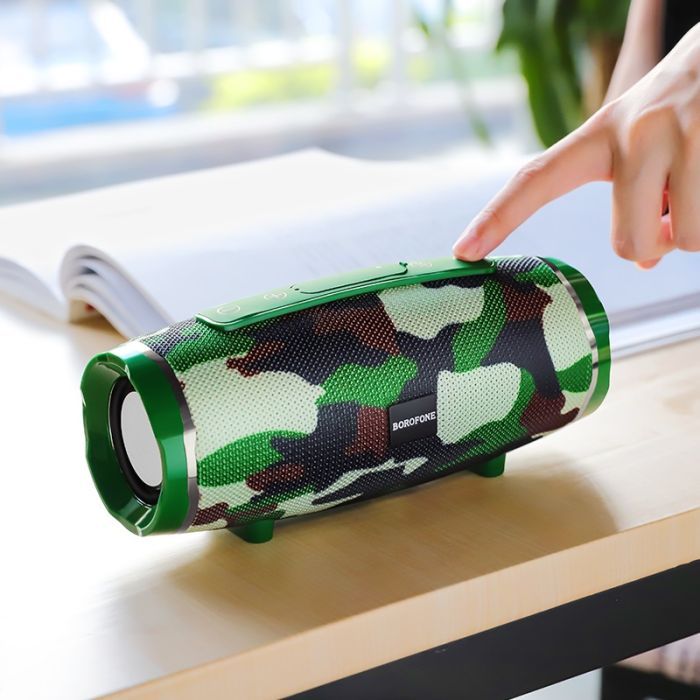 Портативна колонка BOROFONE BR3 Rich sound sports wireless speaker Camouflage Green (6931474715616)