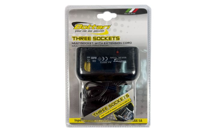 Розгалужувач прикурювача 3в1 "THREE SOCKETS" 12V/24V