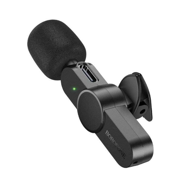 Бездротова мікрофонна система BOROFONE BFK12 Trophy lavalier (Lightning) Black (6941991106385)