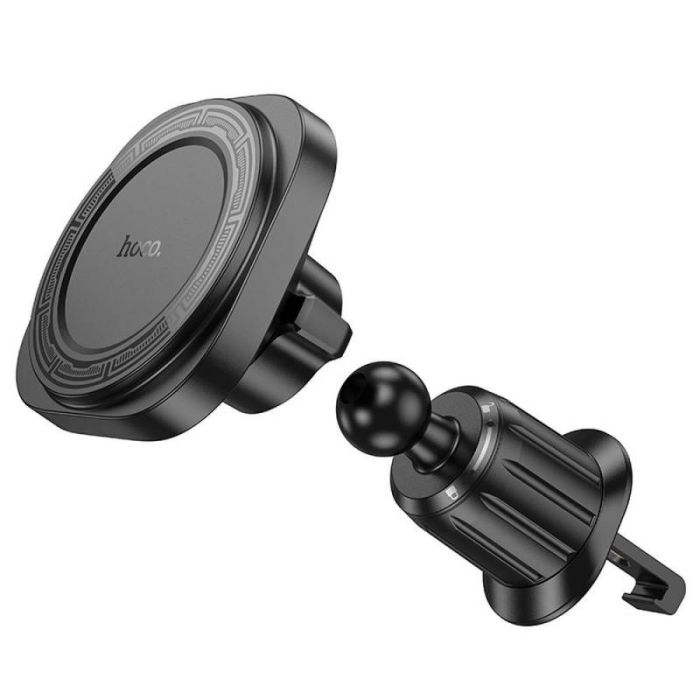 Автотримач для телефона HOCO H28 Rainbow ring magnetic car holder(air outlet) Black (6942007611459)