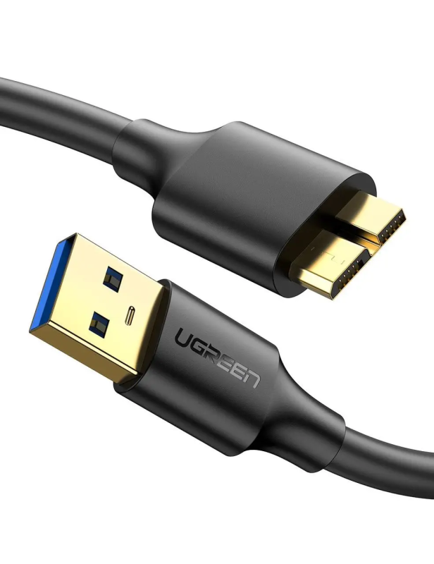 Кабель UGREEN US130 USB 3.0 A Male to Micro USB 3.0 Male Cable 2m (Black)(UGR-10843) (UGR-10843)