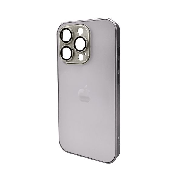 Чохол для смартфона AG Glass Matt Frame Color Logo for Apple iPhone 15 Pro Titanium Grey (AGMattFrameiP15PGrey)