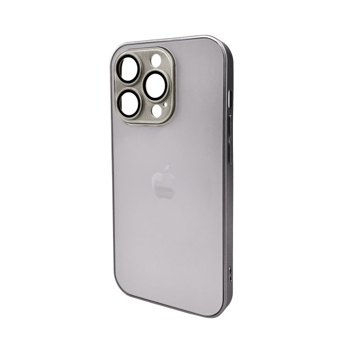 Чохол для смартфона AG Glass Matt Frame Color Logo for Apple iPhone 15 Pro Titanium Grey (AGMattFrameiP15PGrey)