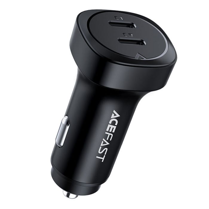 Автомобільний зарядний пристрій ACEFAST B2 72W dual USB-C metal car charger (6974316280361)