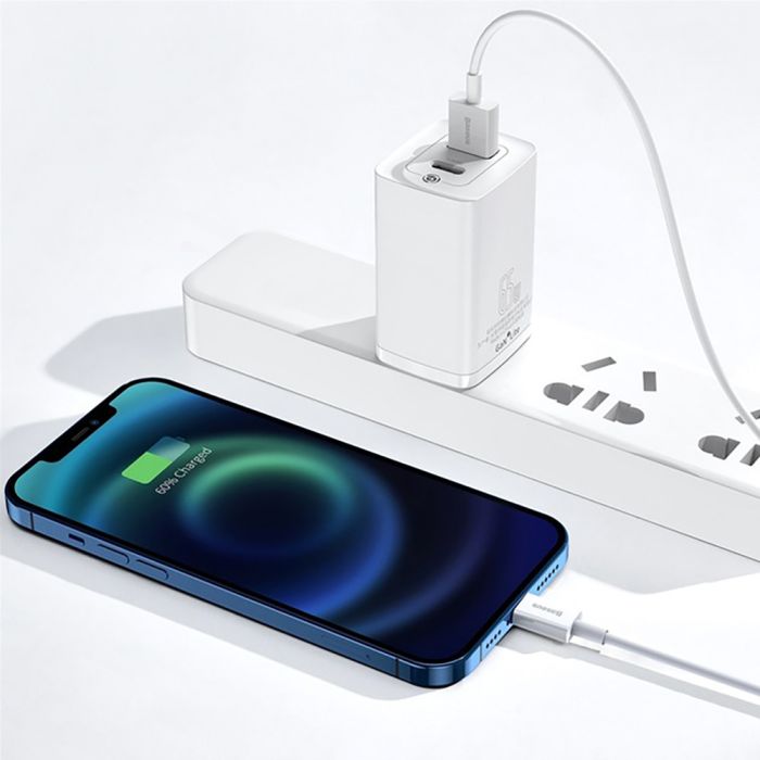 Кабель Baseus Superior Series Fast Charging Data Cable USB to iP 2.4A 2m White (CALYS-C02)