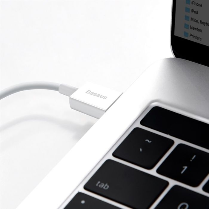 Кабель Baseus Superior Series Fast Charging Data Cable USB to iP 2.4A 2m White (CALYS-C02)