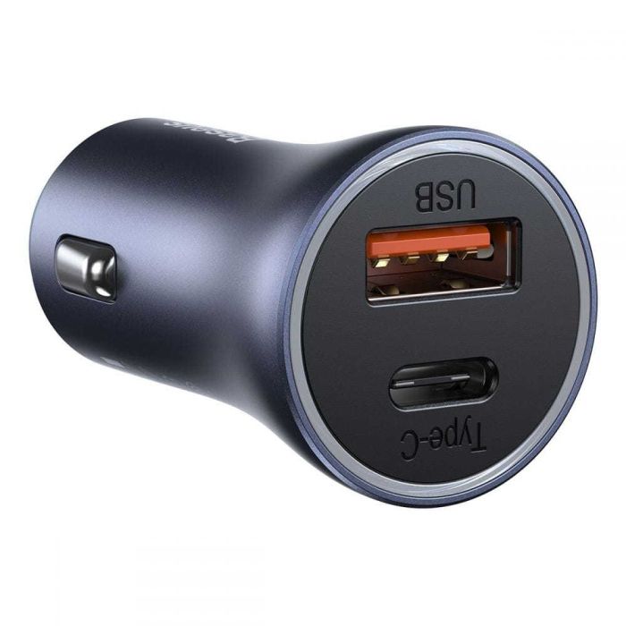 Автомобільний зарядний пристрій Baseus Golden Contactor Pro Dual Quick Charger Car Charger U+C 40W Dark Gray (CCJD-0G)