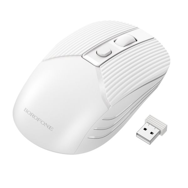 Маніпулятор миша BOROFONE BG5 Business wireless mouse White (6974443383003)